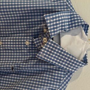 Vineyard Vines Boys Blue Checkered Shirt